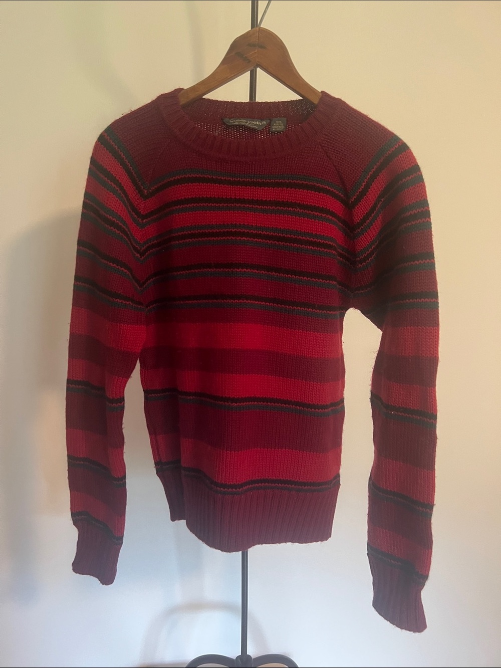 Vintage Calvin Klein Wool Striped Sweater